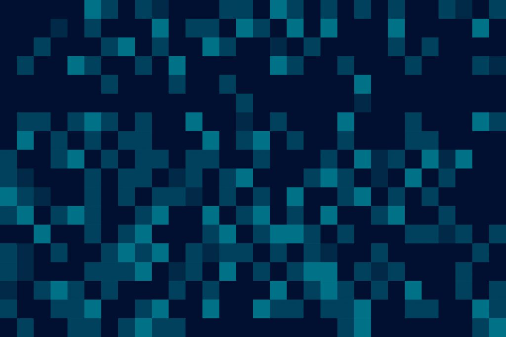 malla de pixeles azules